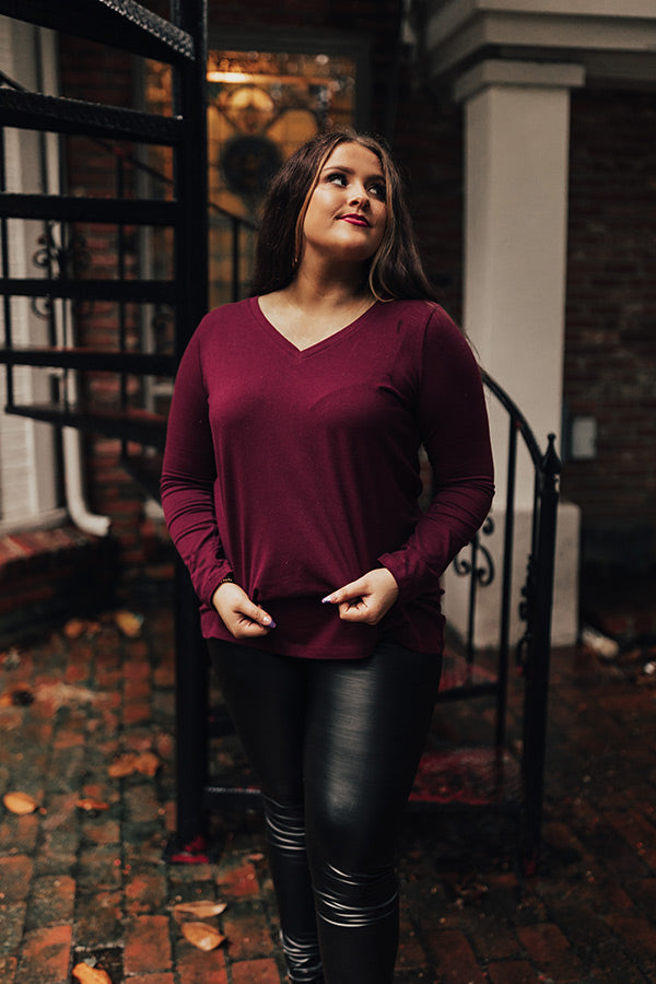 Yellowstone Long Sleeve Tee In Windsor Wine Curves Image - 1