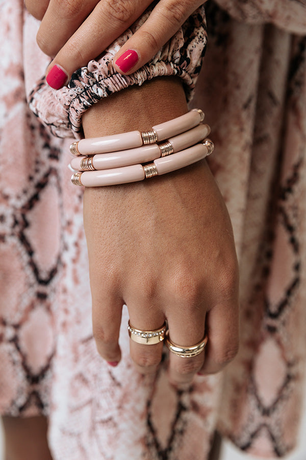 Never Miss Out Bracelet In Blush