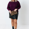 Waiting For Flurries Knit Sweater In Royal Plum Curves Image - 1