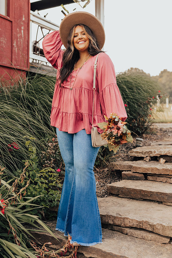 Extra Hopeful Shift Top In Rustic Rose Curves Image - 2
