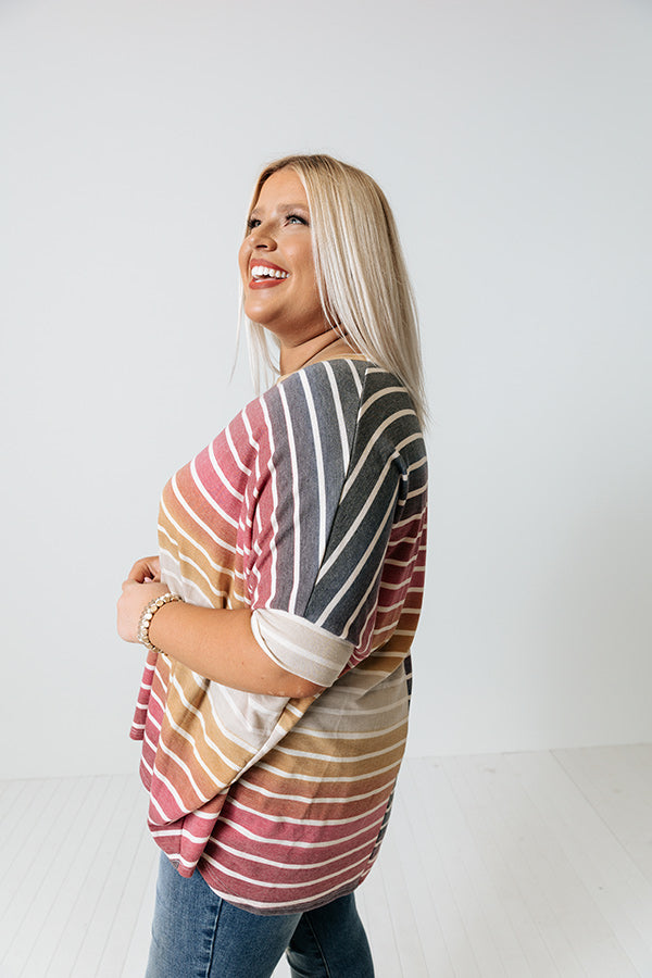 Music Row Stripe Top  Curves Image - 5
