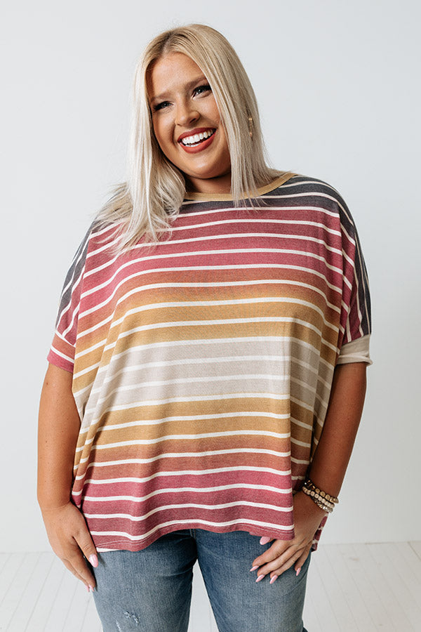 Music Row Stripe Top  Curves Image - 3