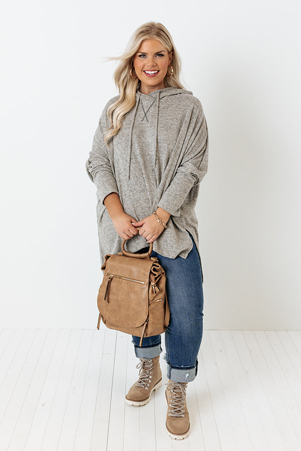 Cabinside Sips Hoodie in Grey Curves Image - 1