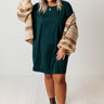Seasonal Rhythm T-Shirt Dress In Hunter Green Curves Image - 1