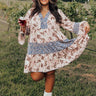 Fall Delight Floral Babydoll Dress in Blush Curves Image - 1