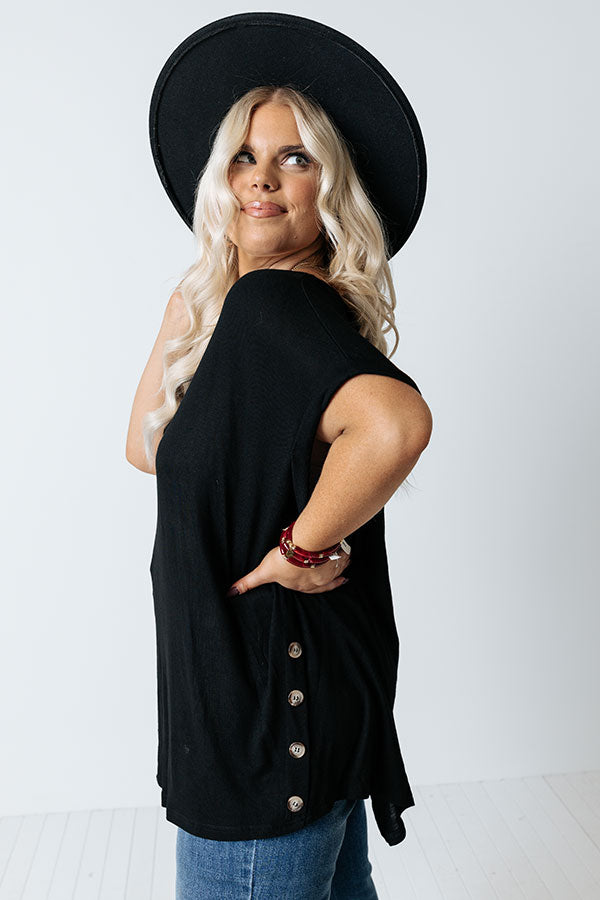Lovely Dear Shift Top In Black Curves Image - 2