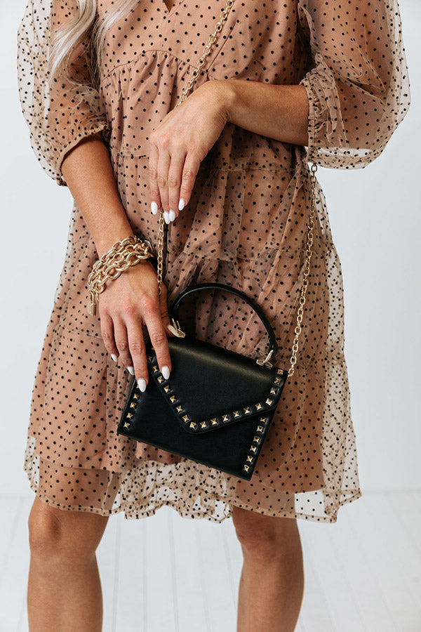 Vineyard Bound Studded Purse In Black
