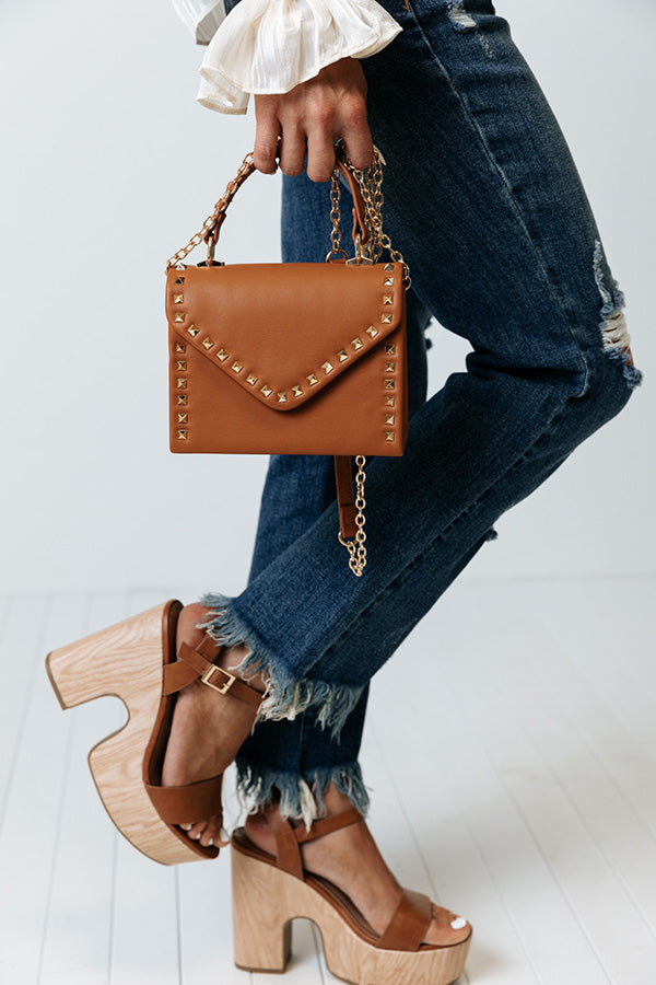 Vineyard Bound Studded Purse In Camel