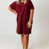 Seasonal Rhythm T-Shirt Dress In Wine Curves Image - 1