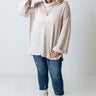 Acorn Kisses Waffle Knit Tunic In Beige Curves Image - 1