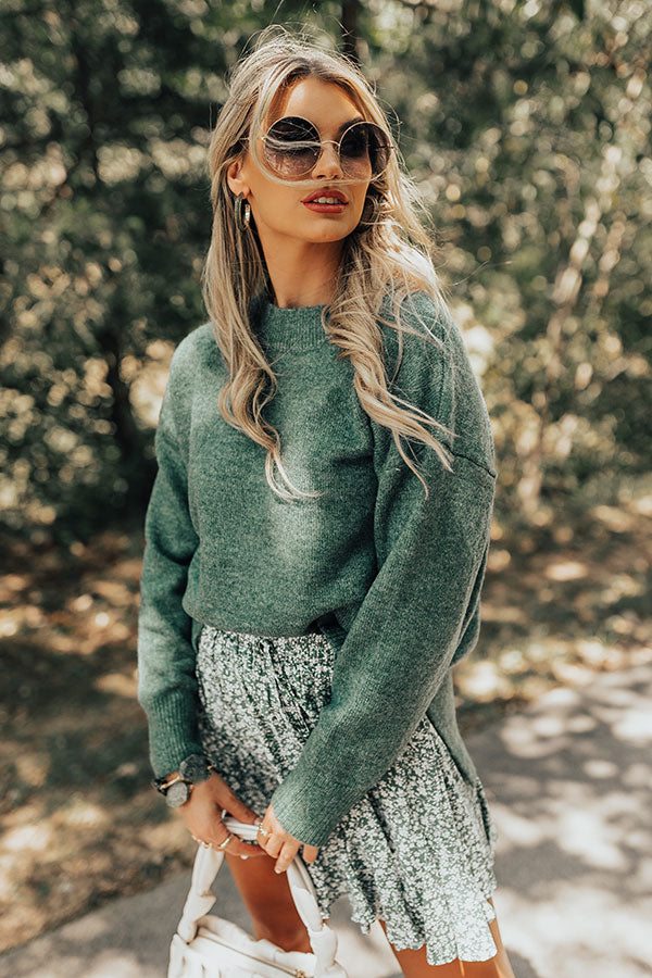 Leaf Trail Sweater In Green