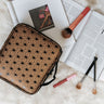 Glisten Up Cosmetic Bag In Brown Image - 1