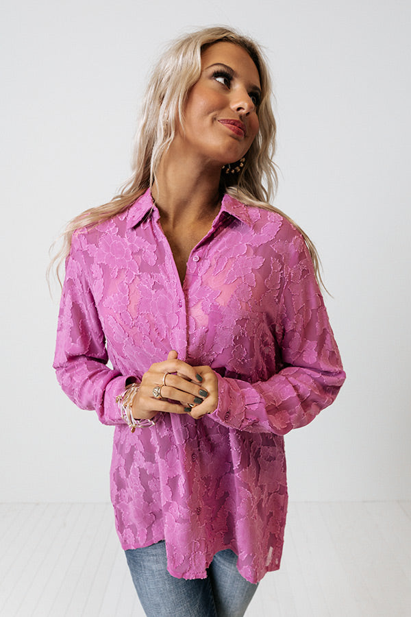Brag On You Button Up In Orchid