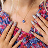 Kendra Scott Mallory Gold Pendant Necklace in Indigo Kyocera Opal Image - 1