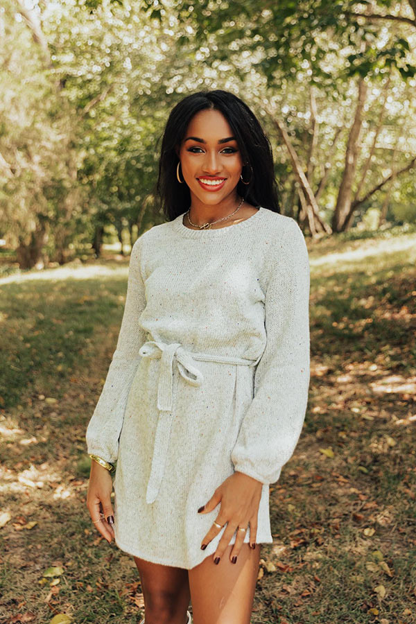 Smoky Mountain Resort Sweater Dress In Aqua Image - 1