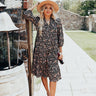 Tea And Crumpets Floral Midi In Black Image - 1