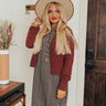 Caramel Spiced Kisses Sweater Top In Maroon Image - 1