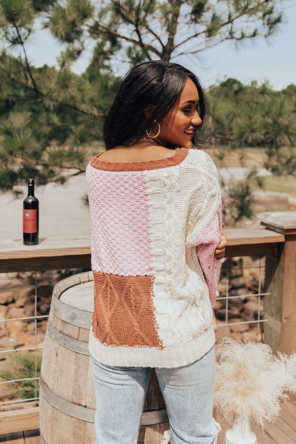 Lost In Layers Color Block Sweater In Purple Image - 1