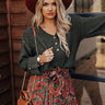 Catch A Chill Knit Top In Army Green Image - 1