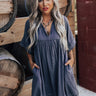 Fairy Dust Babydoll Dress In Charcoal Image - 1
