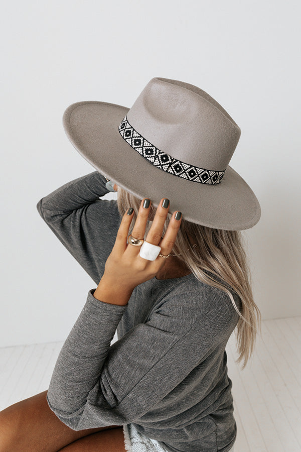Easily Empowered Felt Fedora In Grey