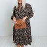 Tea And Crumpets Floral Midi In Black Curves Image - 1