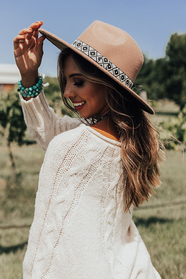 Easily Empowered Felt Fedora In Warm Taupe