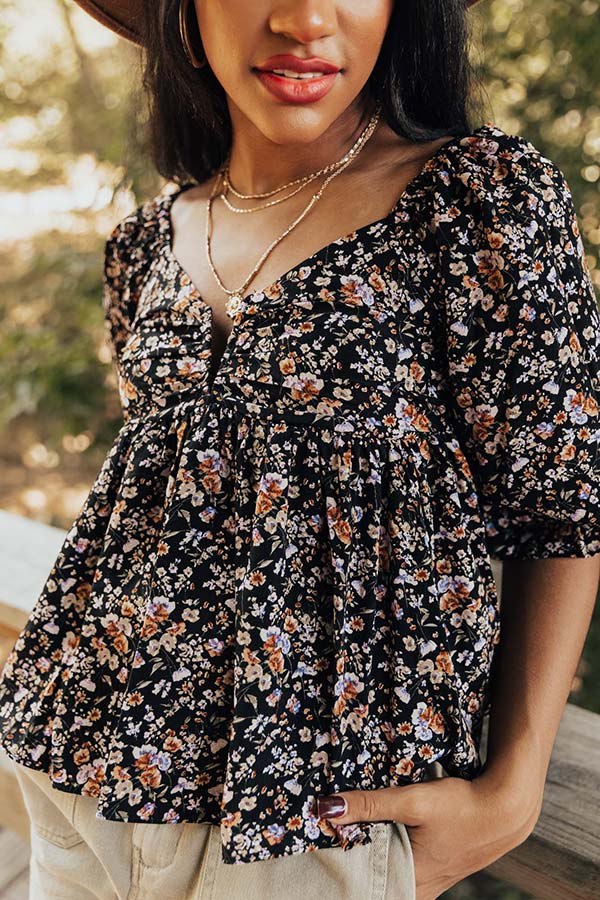 Tea And Crumpets Floral Babydoll Top Image - 5