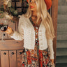 Caramel Spiced Kisses Sweater Top In Cream Image - 1