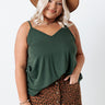 Kisses On The Coast Shift Tank In Hunter Green Curves Image - 1