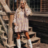 Toffee Kisses Flannel Dress In Beige Image - 1