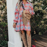 Toffee Kisses Flannel Dress In Light Scarlet Image - 1