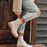 The Craine Faux Leather Boot In Light Beige Image - 1