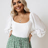 Sneak Away Bodysuit in White Image - 1