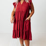 Fated For Love Midi In Crimson Curves Image - 1
