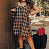 Trend Forecast Gingham Dress In Brown Curves Image - 1