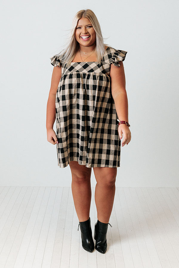 Trend Forecast Gingham Dress In Birch Curves Image - 1
