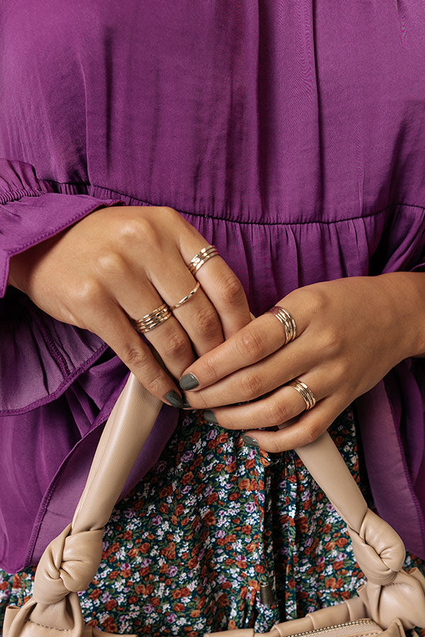 Sneak Away Ring Set In Gold