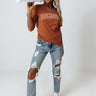 Touchdown Graphic Tee In Rust Image - 1