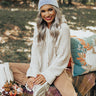 Maple Spice Knit Hoodie In Ivory Image - 1