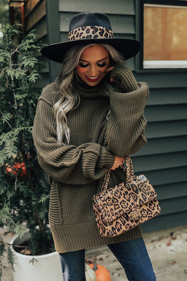 Toffee Kisses Knit Sweater In Martini Olive