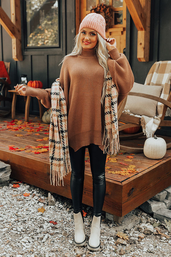 Full Of Warmth Tunic Sweater In Camel Image - 4