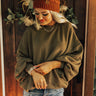 Lovely Chill Sweatshirt In Olive Image - 1
