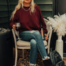 Lovely Chill Sweatshirt In Maroon Image - 1