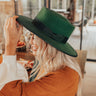 Plans In Paris Wool Hat In Hunter Green Image - 1
