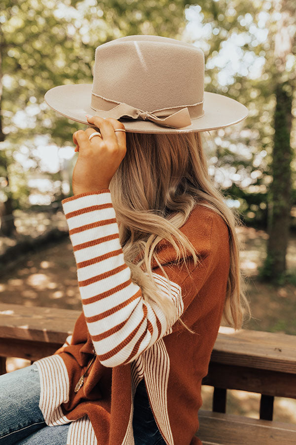 Say It Ain't Soho Wool Fedora In Light Taupe