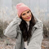 Upper East Side Views Beanie In Blush Image - 1