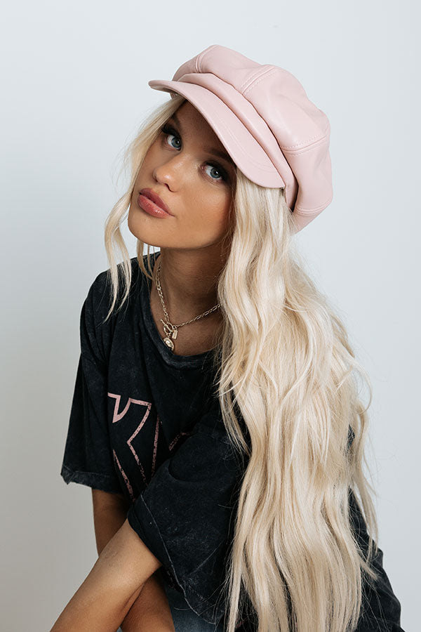 Weekend In Asheville Faux Leather Cap In Blush Image - 1