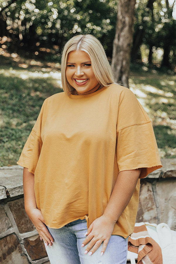 Feelin It Shift Tee In Golden Honey Curves Image - 1