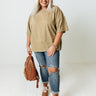 Feelin It Shift Tee In Light Sage Curves Image - 1